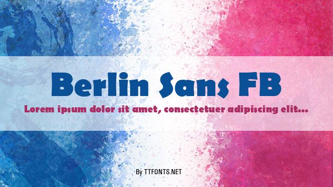 Berlin Sans FB example