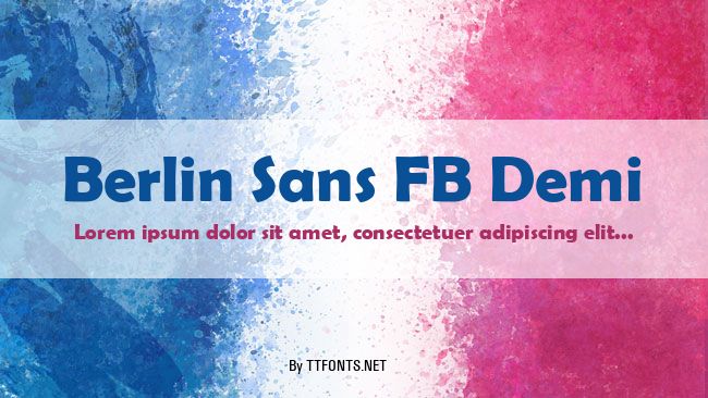 Berlin Sans FB Demi example