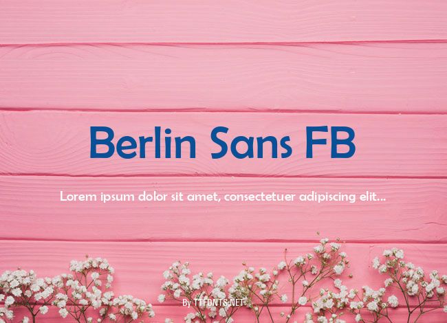 Berlin Sans FB example