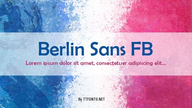 Berlin Sans FB example