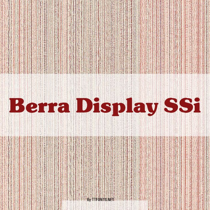Berra Display SSi example