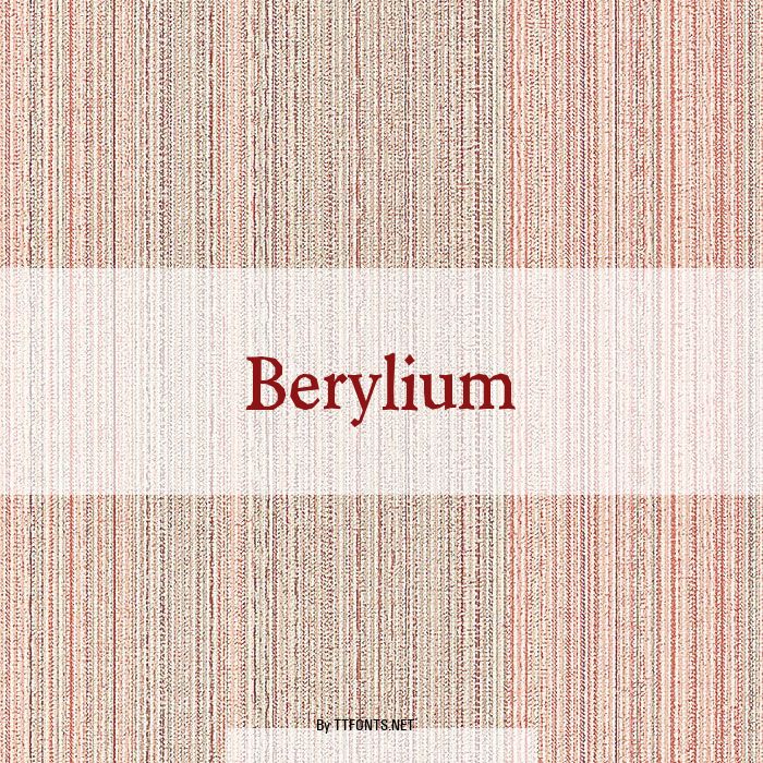 Berylium example