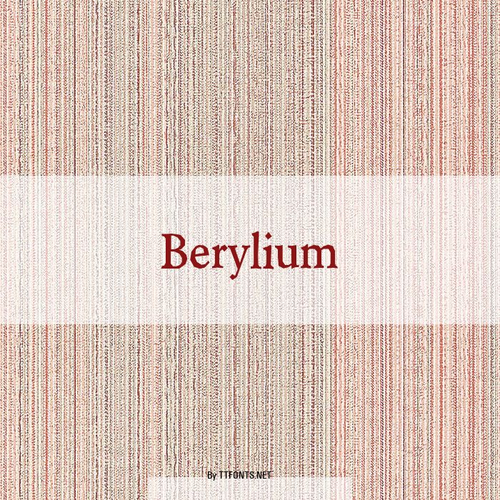 Berylium example