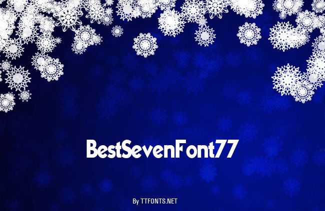 BestSevenFont77 example