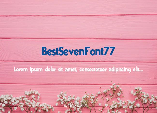 BestSevenFont77 example