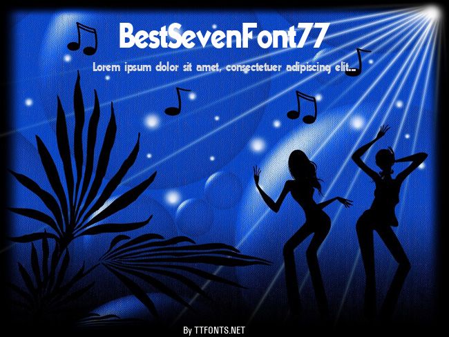 BestSevenFont77 example