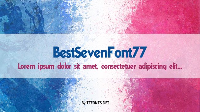 BestSevenFont77 example