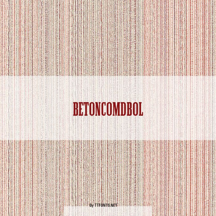 BetonComDBol example