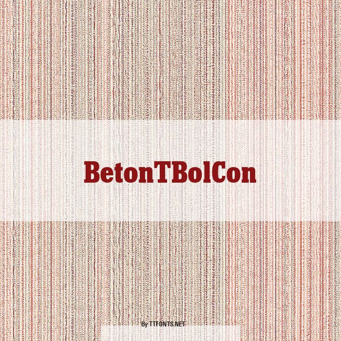 BetonTBolCon example