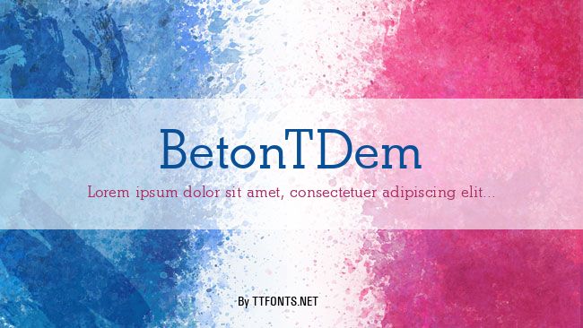 BetonTDem example