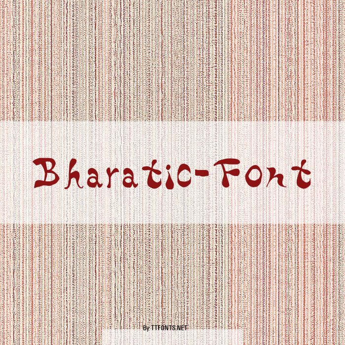 Bharatic-Font example