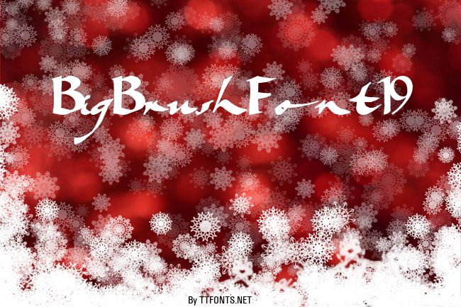 BigBrushFont19 example