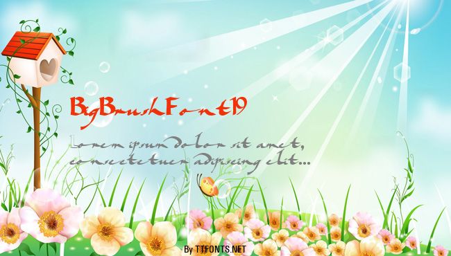 BigBrushFont19 example