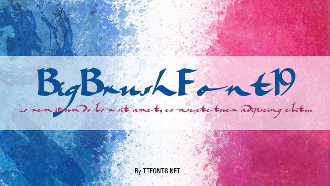 BigBrushFont19 example