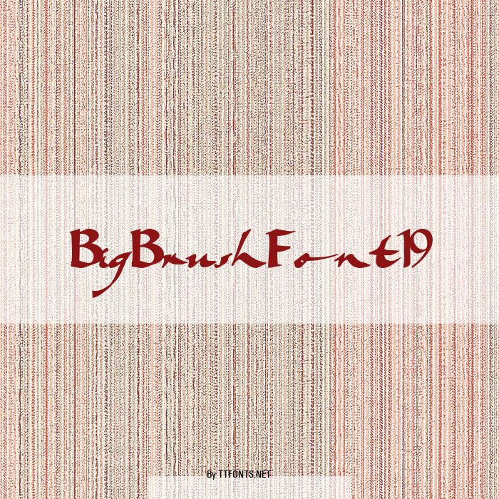 BigBrushFont19 example