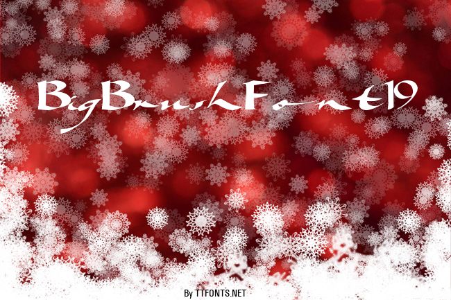 BigBrushFont19 example