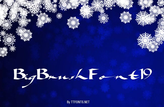 BigBrushFont19 example