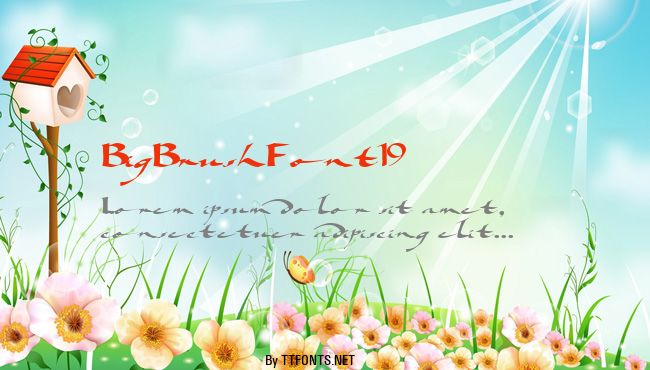 BigBrushFont19 example