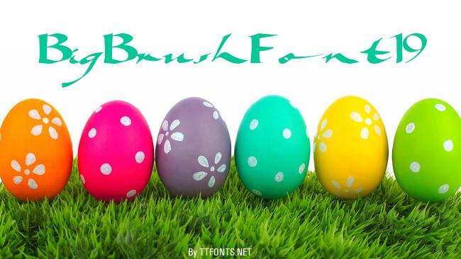 BigBrushFont19 example