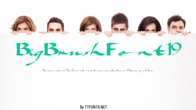 BigBrushFont19 example