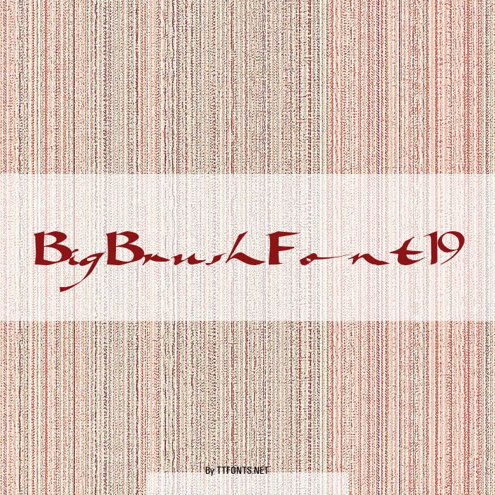BigBrushFont19 example