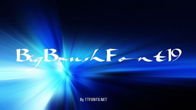 BigBrushFont19 example