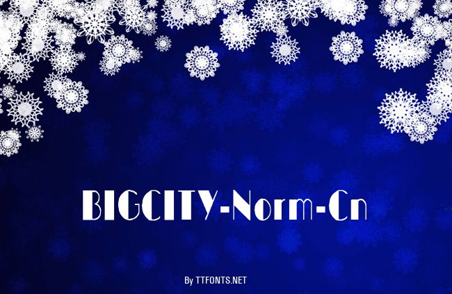 BIGCITY-Norm-Cn example