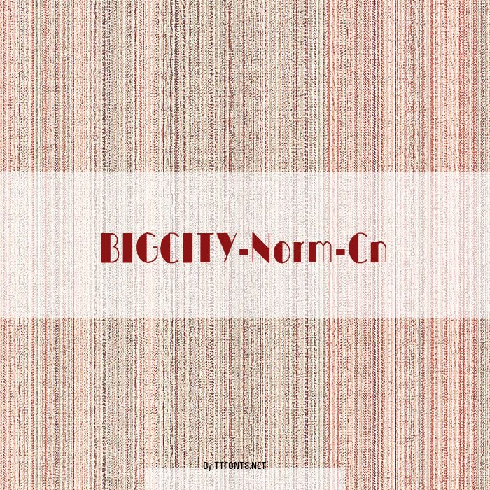 BIGCITY-Norm-Cn example
