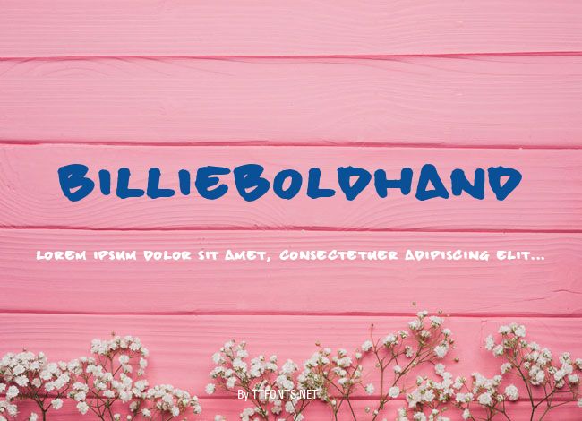 billieBoldHand example