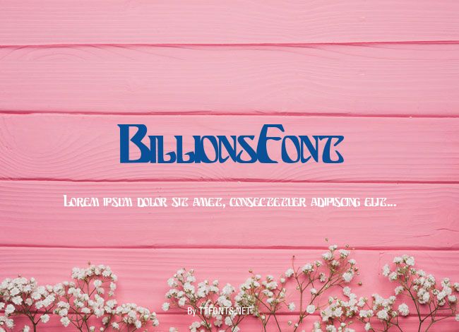 BillionsFont example