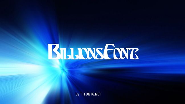 BillionsFont example