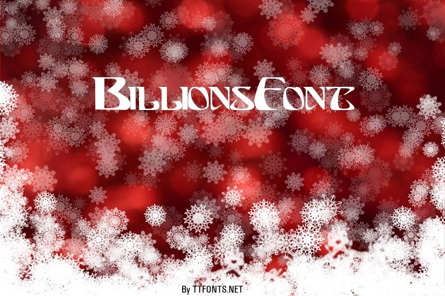 BillionsFont example