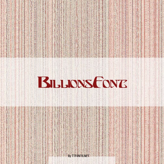 BillionsFont example