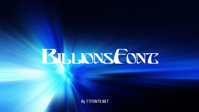 BillionsFont example