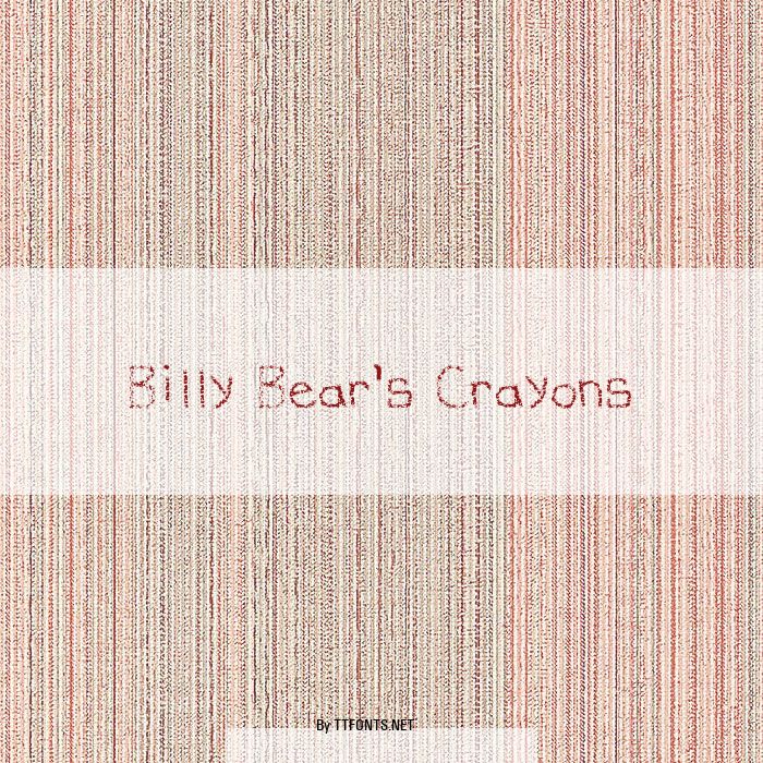 Billy Bear's Crayons example