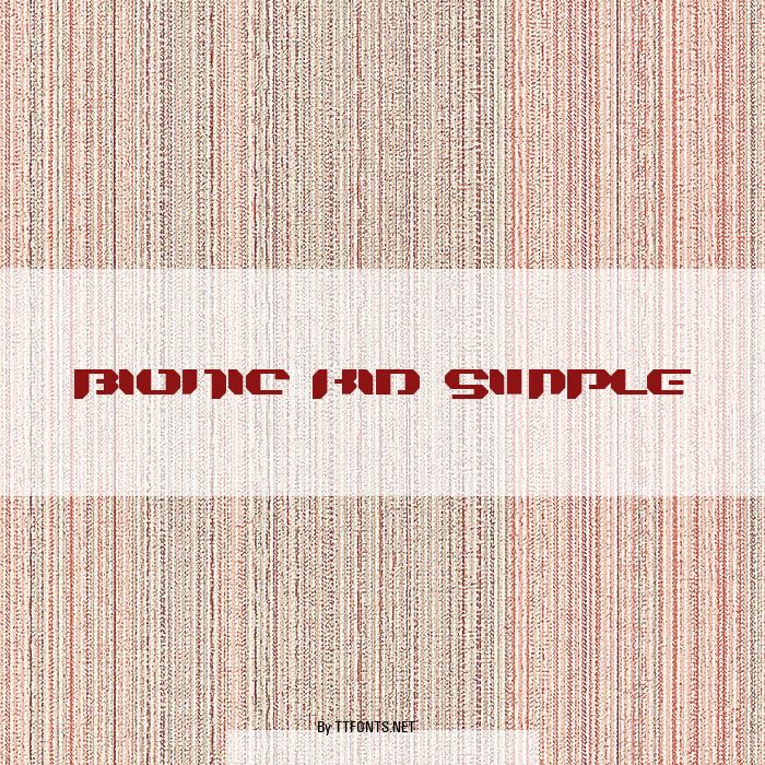 Bionic Kid Simple example