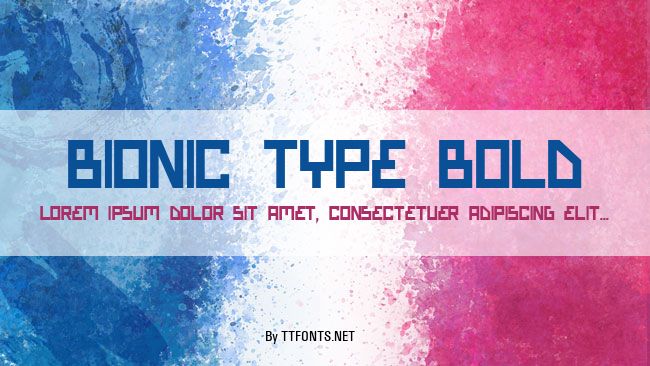 Bionic Type Bold example
