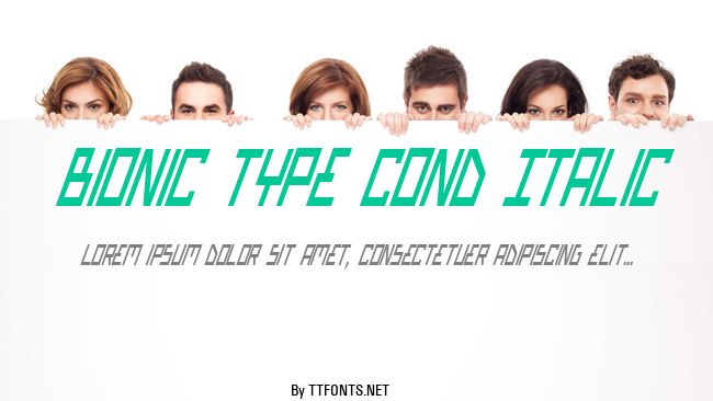 Bionic Type Cond Italic example