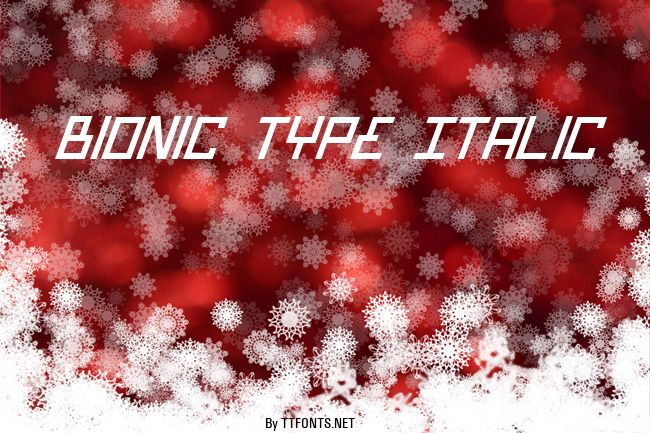 Bionic Type Italic example
