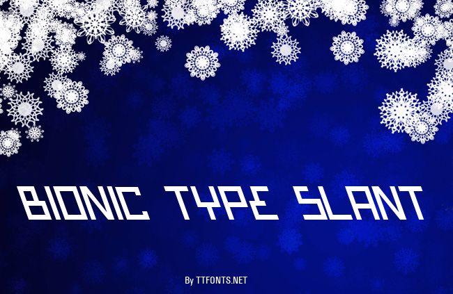 Bionic Type Slant example