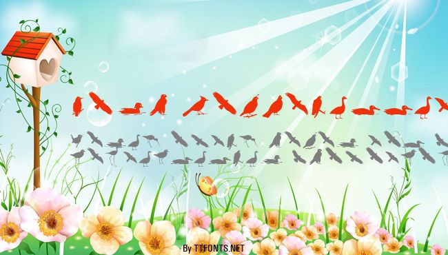 Bird Silhouettes reverse example