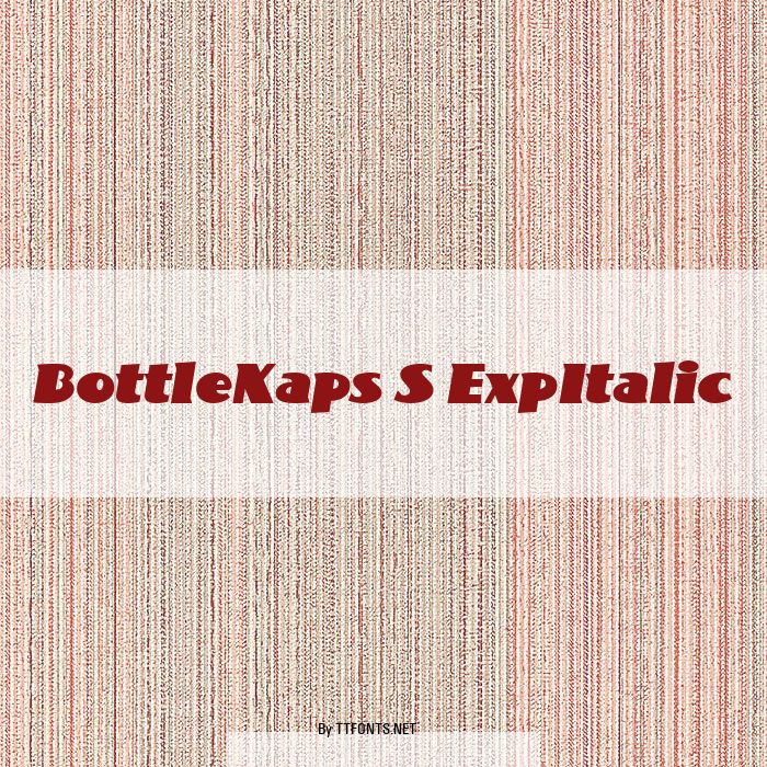 BottleKaps S ExpItalic example