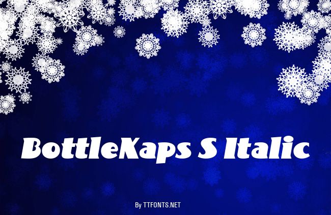 BottleKaps S Italic example