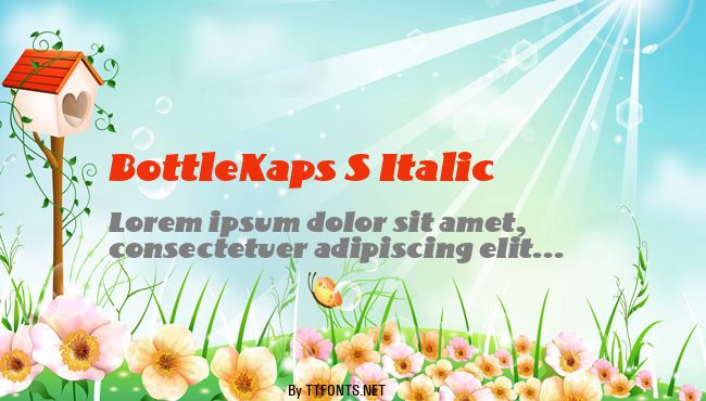 BottleKaps S Italic example
