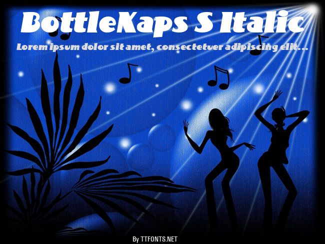 BottleKaps S Italic example