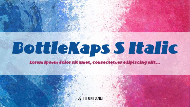 BottleKaps S Italic example