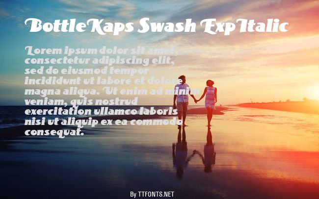 BottleKaps Swash ExpItalic example