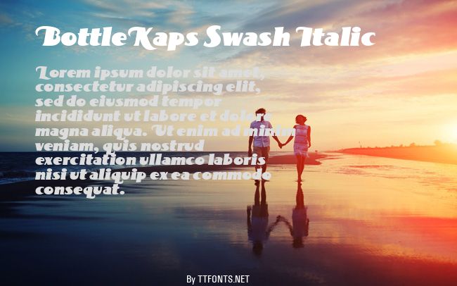 BottleKaps Swash Italic example