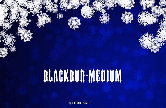 Blackbur-Medium example