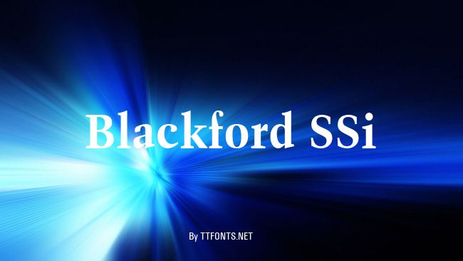 Blackford SSi example